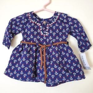 Carters Newborn Floral Blue Top